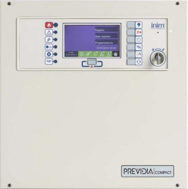 Inim Previdia Compact C050SG analóg címezhető tűzjelző központ 1db 64 címes hurokkal (nem bővíthető), 1,5A tápegységgel, Hornet  hálózattal, TCP/IP kapcsolattal