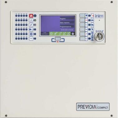 INIM analóg cím. közp., 1 hurok, 64 cím, TCP/IP, Hornet , zóna LED, 1csat. oltás, 1,5A táp, szürke