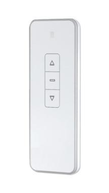 A-OK 1 csatornás távadó; 433MHz; 2db CR2032 elem; FEL-LE-STOP; fehér; mágneses fali tartóval