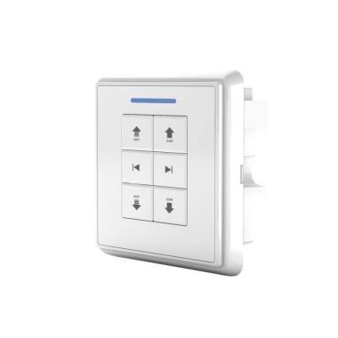 A-OK rádiós 4 csatornás fali kapcsoló; 24Vdc; 433MHz; max.4x36W; 24Vdc motorokhoz, süllyesztett