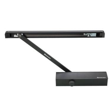 Csúszósínes ajtóbehúzó,kiakasztható.,max.950mm,40-65kg,jobb./bal.,alu.ház,233x60x42mm,fekete,EN1634
