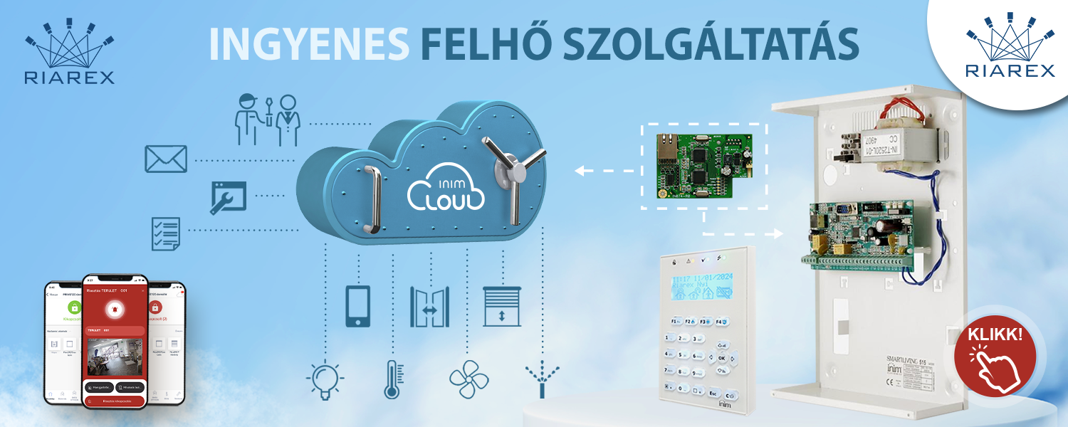 Inim Cloud ingyenes felhő szolgáltatás