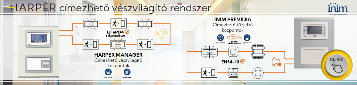 Inim Harper címezhető vészvilágítás