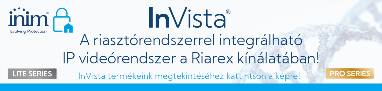 InVista intelligens INIM CCTV rendszer a Riarex kínálatában!