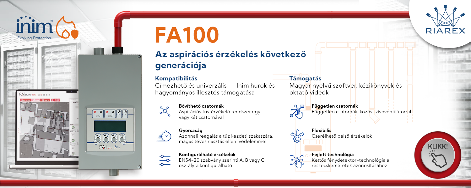 Inim FA100 aspirációs füstérzékelő